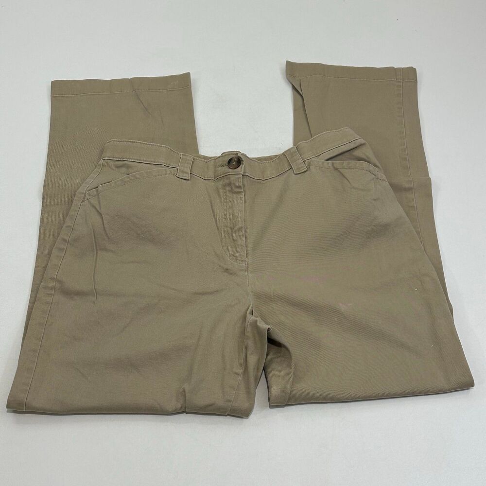 L.L.‎ Bean Classic Fit Women's Khaki Dress Pants, Size 16MT